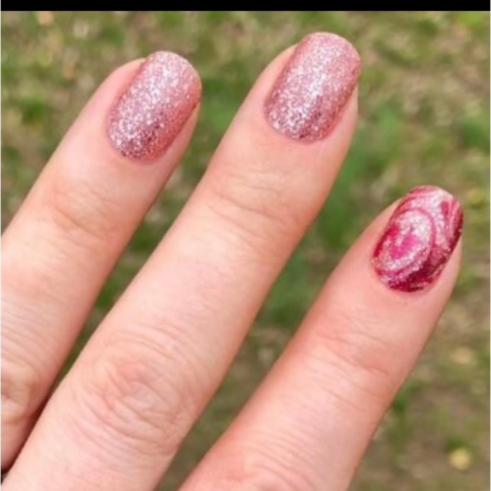 *Retired* Color Street: Feeling Marble-ous | Pink Swirls Glitter Sparkle Pastel - Picture 8 of 12